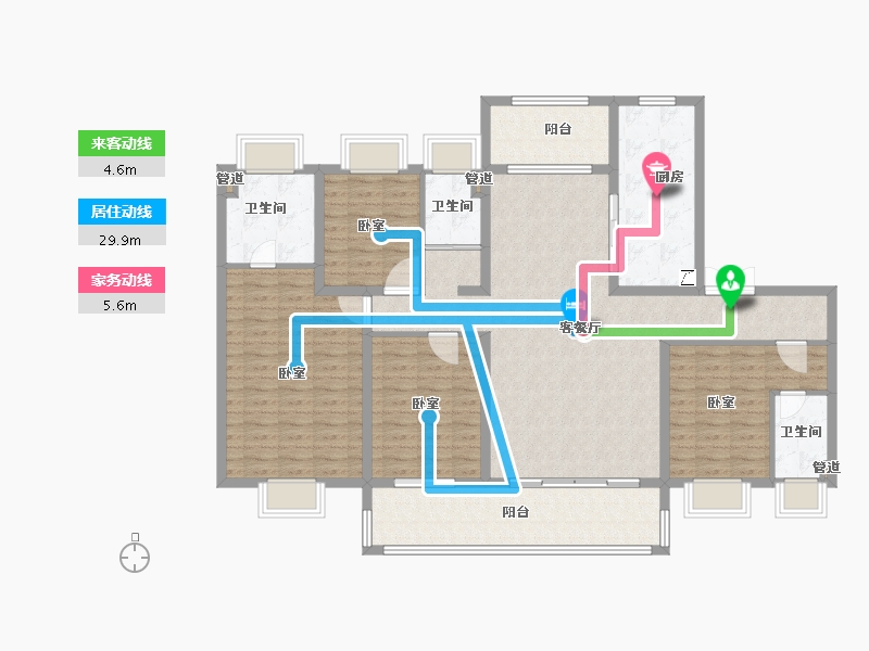 安徽省-宣城市-同曦·黄金时代-144.00-户型库-动静线