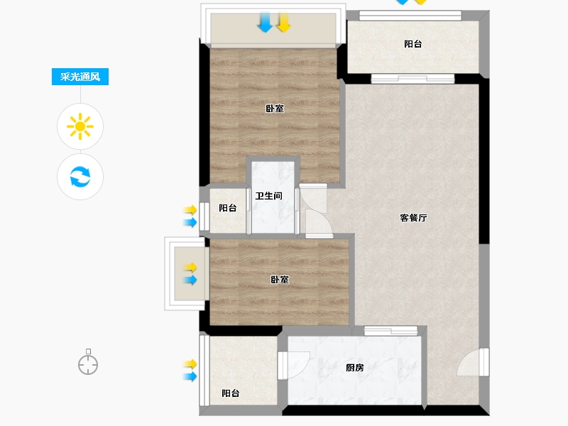 广东省-深圳市-天谷大楼-55.00-户型库-采光通风