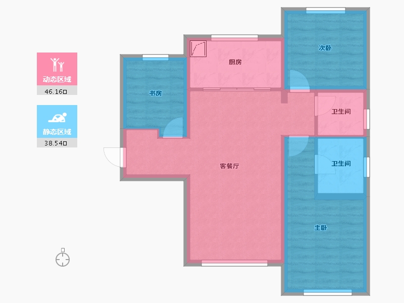 吉林省-长春市-高新君園-75.05-户型库-动静分区