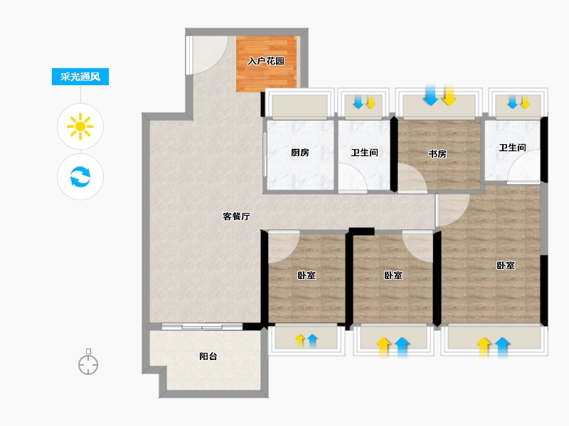 广东省-湛江市-假日名苑-100.50-户型库-采光通风