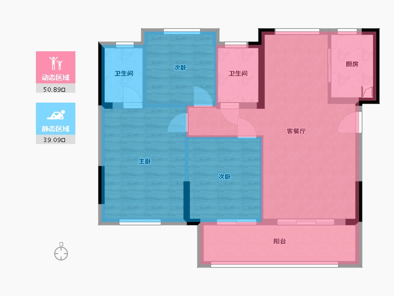 福建省-福州市-世茂云珑-81.01-户型库-动静分区