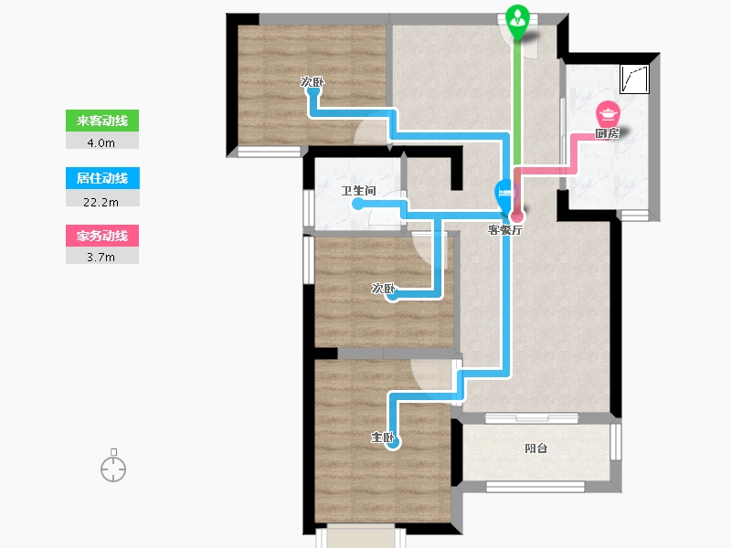 湖南省-长沙市-金地中交麓谷香颂-70.84-户型库-动静线