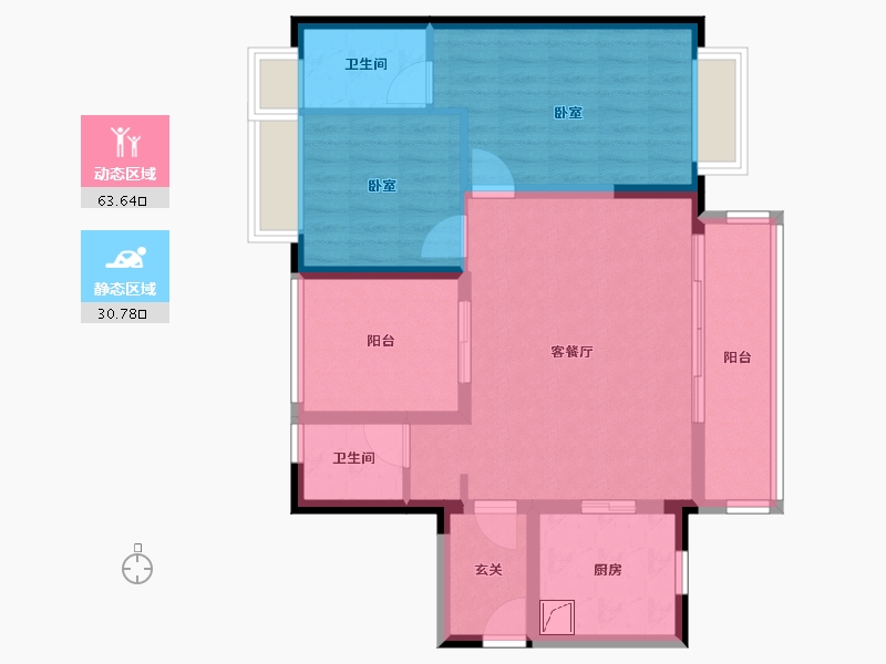 广东省-佛山市-保利时代天珀-84.00-户型库-动静分区