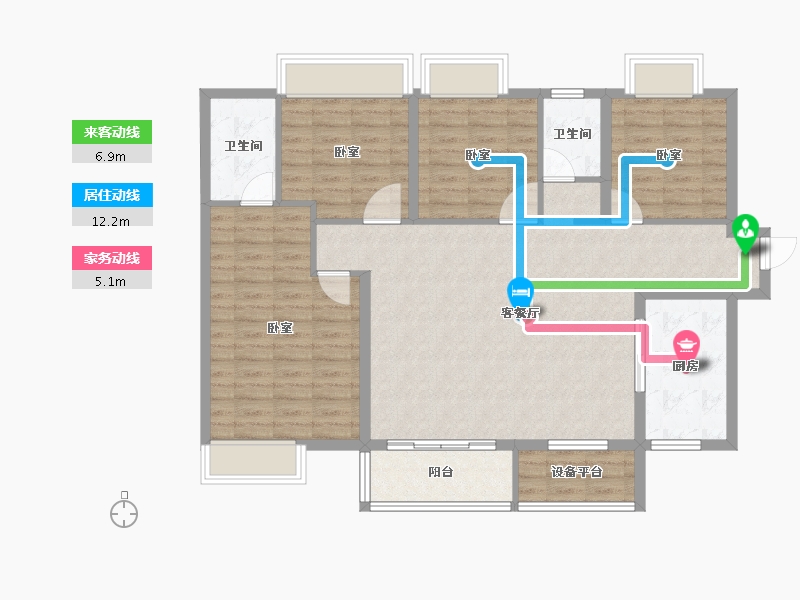 广东省-汕头市-保利和府-110.30-户型库-动静线