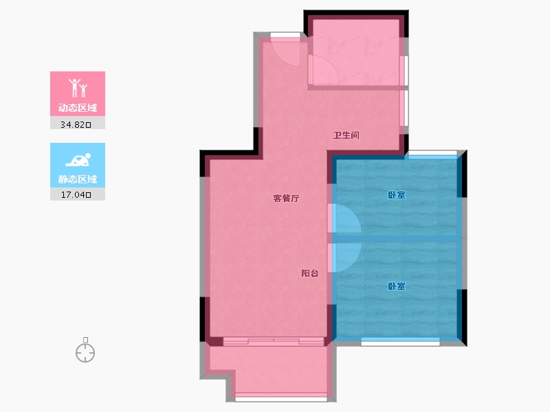 安徽省-黄山市-黄山互助公社-46.00-户型库-动静分区