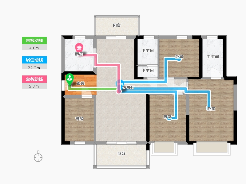 湖南省-岳阳市-保利·堂悦-102.08-户型库-动静线