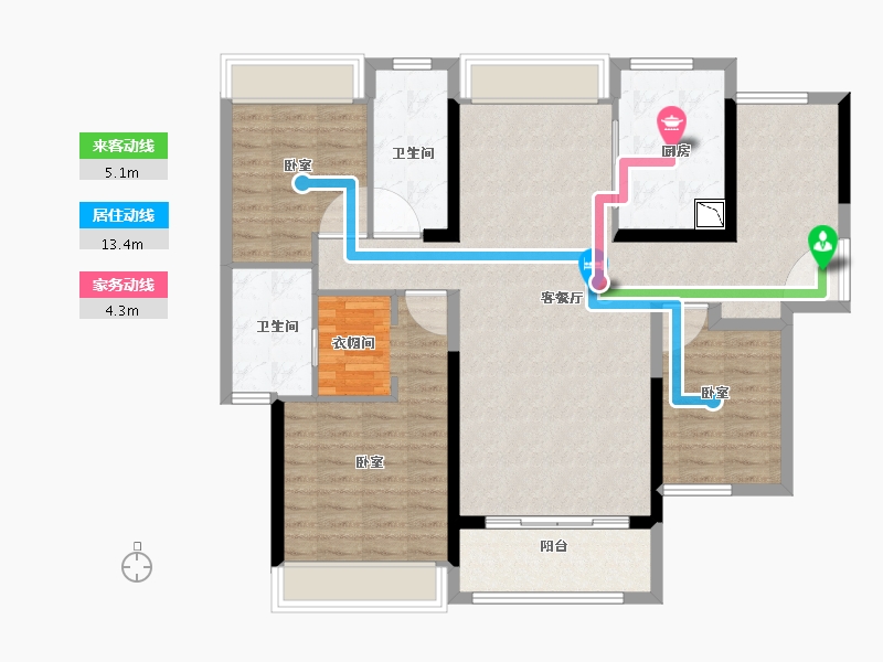 广东省-广州市-当代万国府MOMΛ-110.00-户型库-动静线