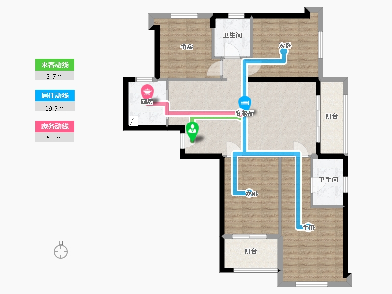 福建省-福州市-名城紫金轩-96.00-户型库-动静线