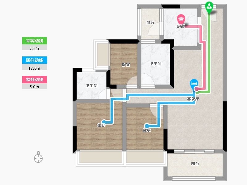 广东省-肇庆市-敏捷水映澜山-71.63-户型库-动静线