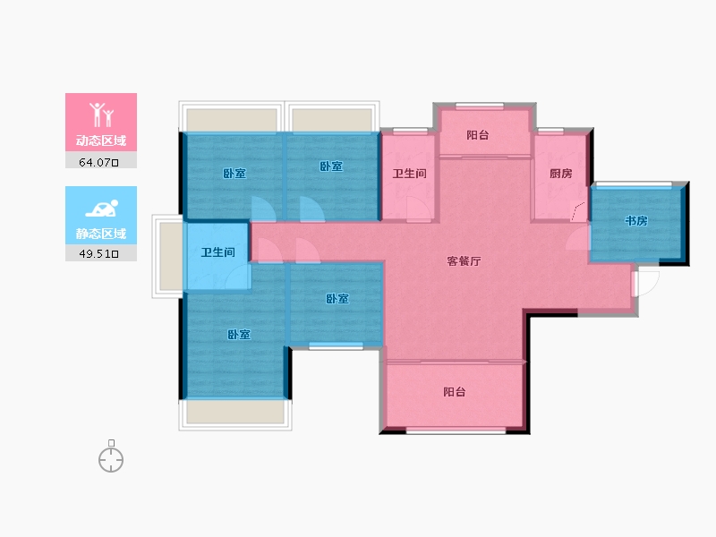 湖南省-常德市-天润汇景公园-103.38-户型库-动静分区