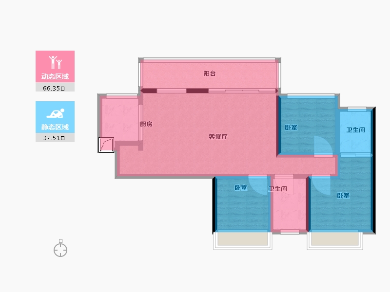 湖南省-郴州市-爱莲瓏熙府-92.00-户型库-动静分区