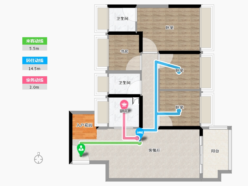 广东省-湛江市-假日名苑-101.79-户型库-动静线