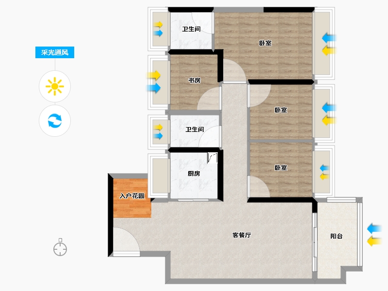 广东省-湛江市-假日名苑-101.79-户型库-采光通风