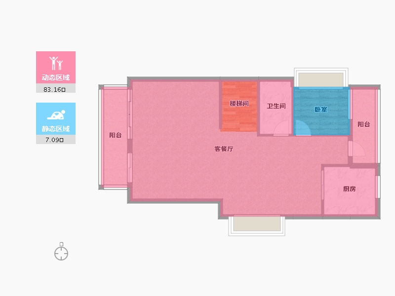 广东省-江门市-泉林黄金小镇-82.52-户型库-动静分区