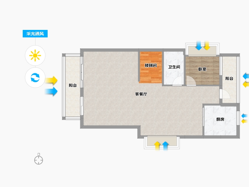 广东省-江门市-泉林黄金小镇-82.52-户型库-采光通风