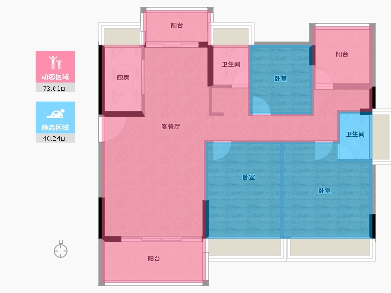 广东省-江门市-东方御璟苑-102.49-户型库-动静分区