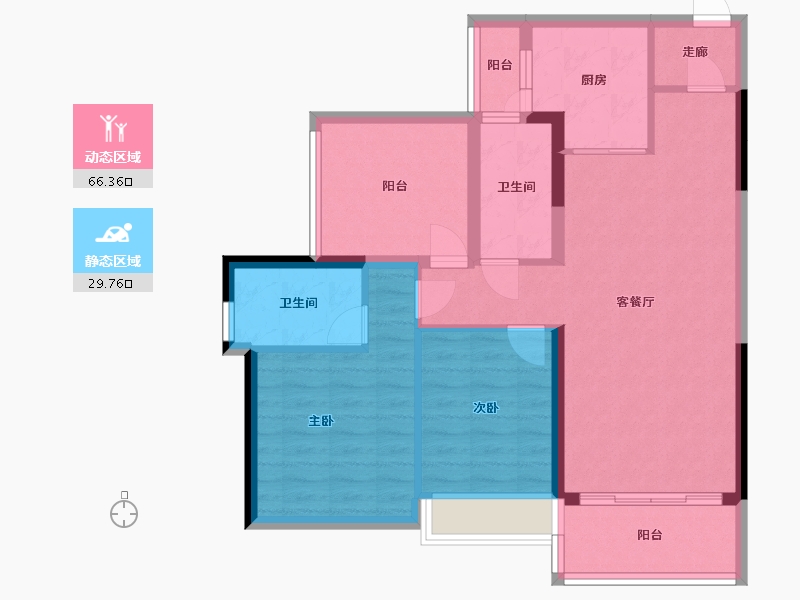 广东省-广州市-颐安灝景湾-85.68-户型库-动静分区