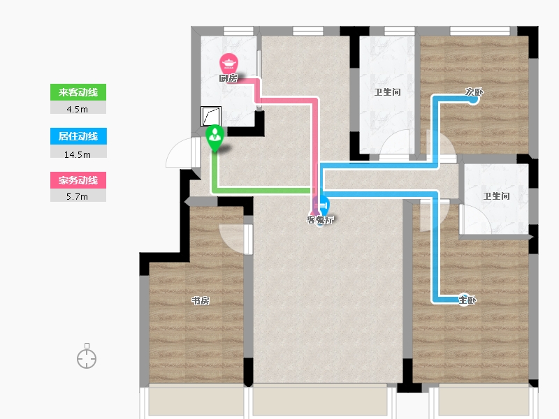 吉林省-长春市-学府桃源里-77.17-户型库-动静线