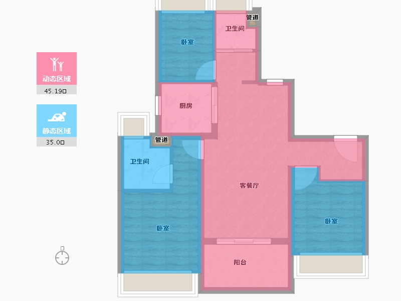 广东省-广州市-万科天空之城-71.56-户型库-动静分区