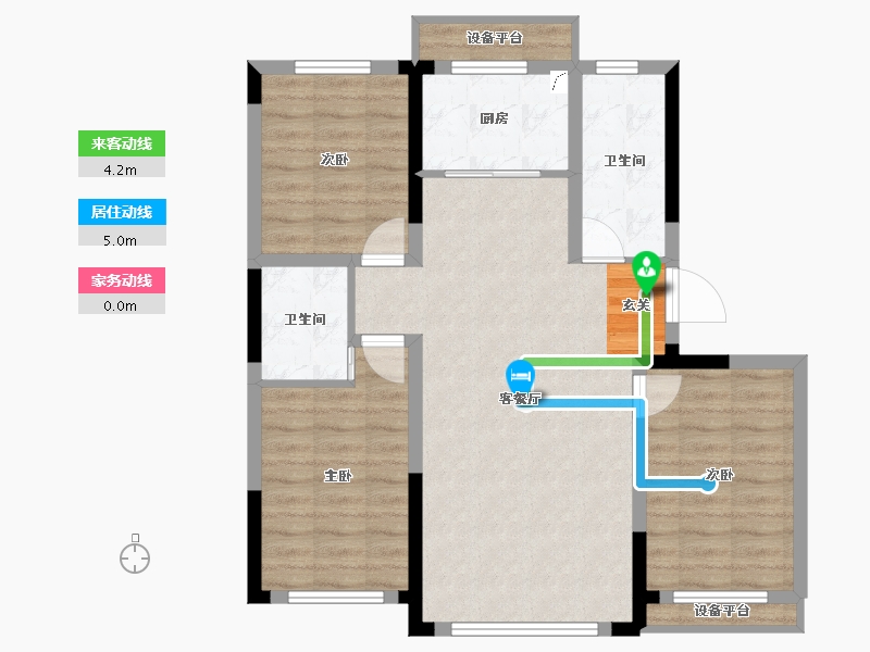 吉林省-长春市-万龙国际城-83.83-户型库-动静线