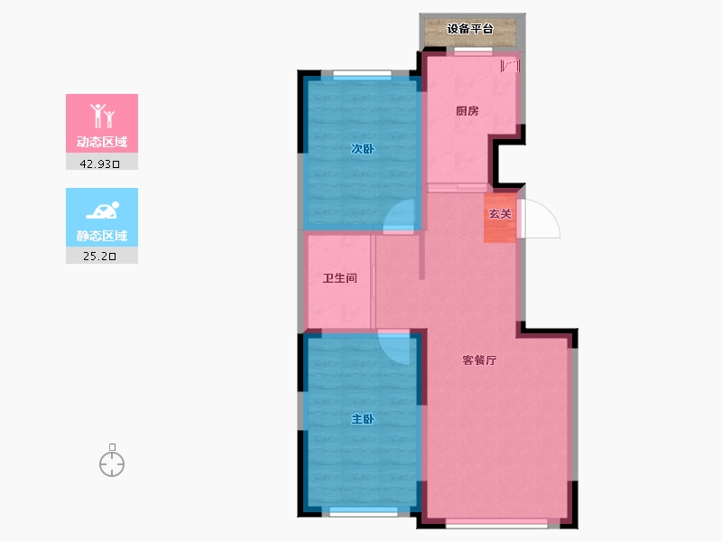 吉林省-长春市-万龙国际城-62.21-户型库-动静分区