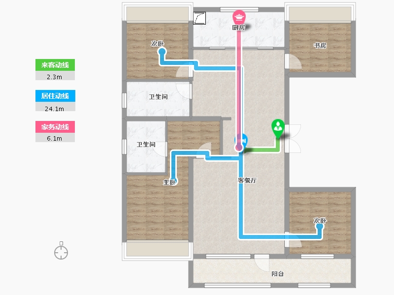 吉林省-长春市-吴中尚玲珑-125.45-户型库-动静线