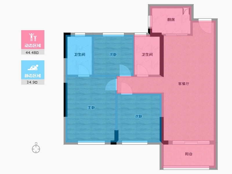 福建省-福州市-世茂云珑-71.00-户型库-动静分区