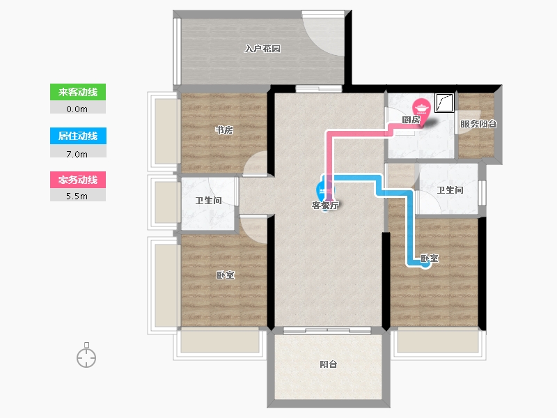 广东省-湛江市-假日名苑-91.31-户型库-动静线