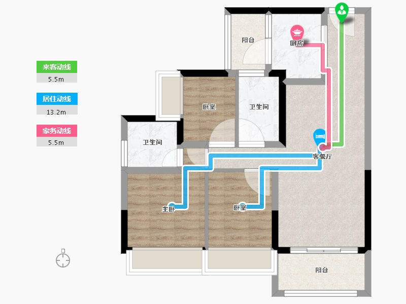 广东省-肇庆市-敏捷水映澜山-71.91-户型库-动静线