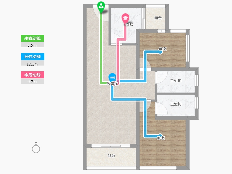 广东省-汕头市-龙光熙海岸-68.07-户型库-动静线