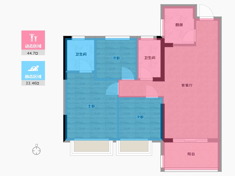 福建省-福州市-万旭天玺-70.00-户型库-动静分区