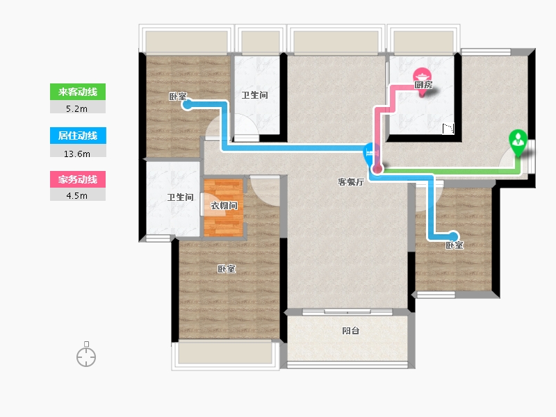 广东省-广州市-当代万国府MOMΛ-108.00-户型库-动静线