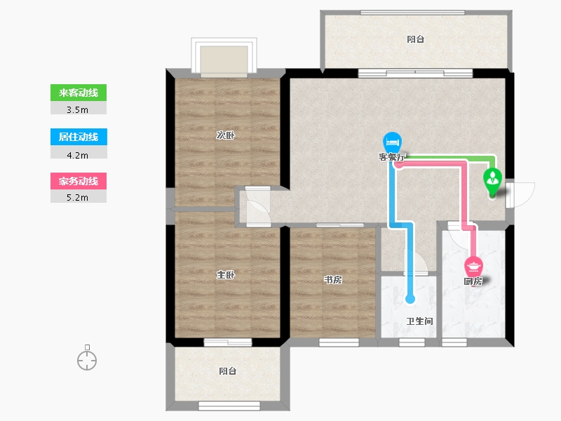 湖南省-长沙市-建发•中央公园-72.00-户型库-动静线