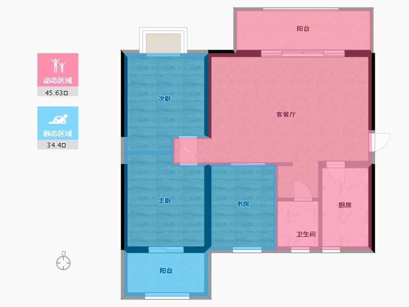 湖南省-长沙市-建发•中央公园-72.00-户型库-动静分区