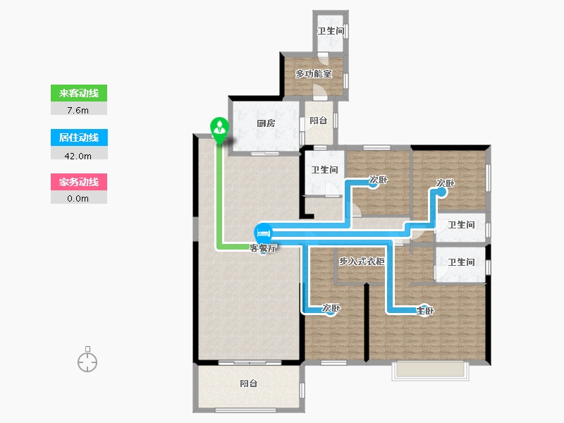 湖南省-长沙市-碧桂园天玺湾-195.68-户型库-动静线