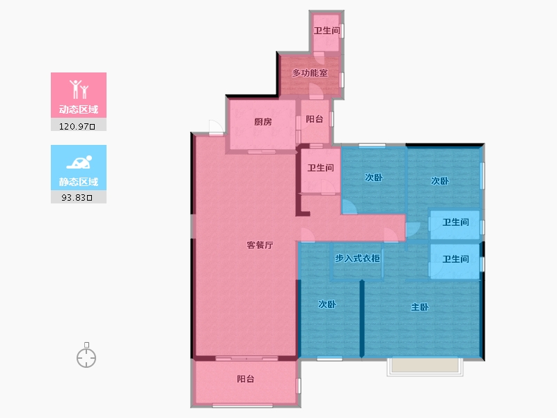 湖南省-长沙市-碧桂园天玺湾-195.68-户型库-动静分区