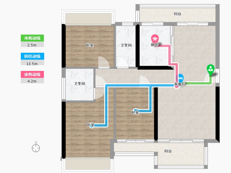 湖南省-郴州市-天邦宜章城-93.68-户型库-动静线