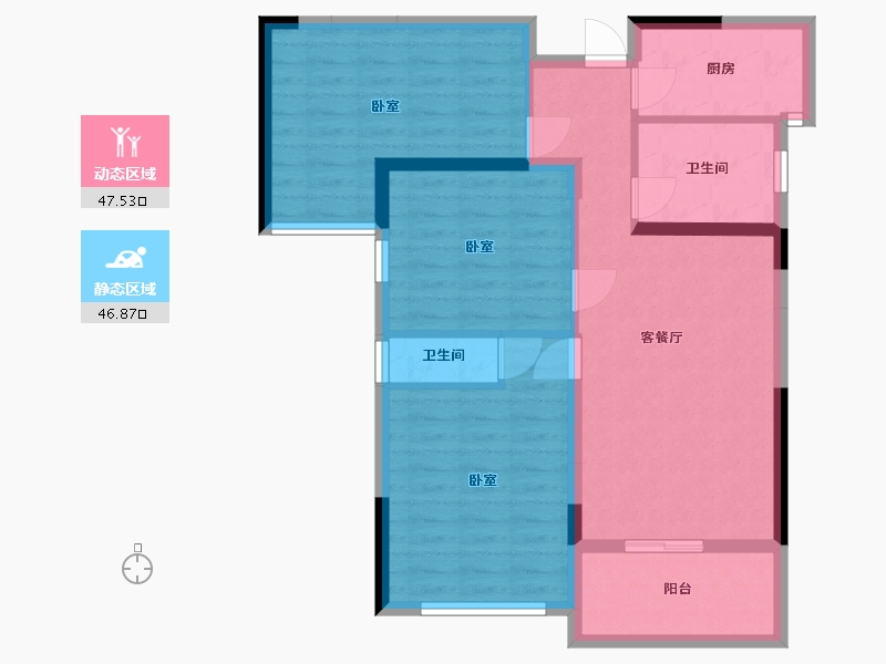 湖北省-孝感市-逸品尚東-84.26-户型库-动静分区