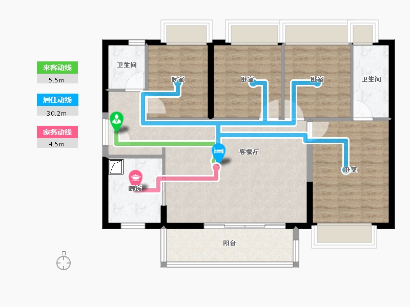 广东省-佛山市-保利时代天珀-97.00-户型库-动静线