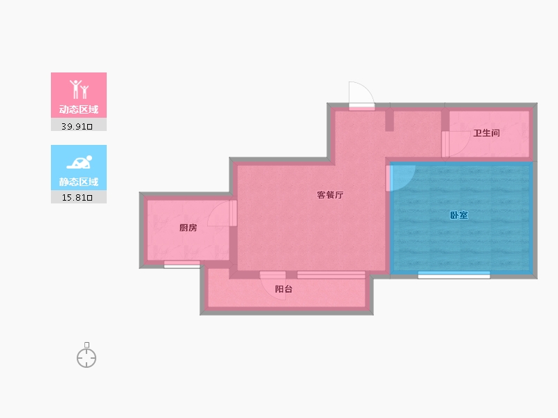 辽宁省-大连市-金地华府二期-48.26-户型库-动静分区