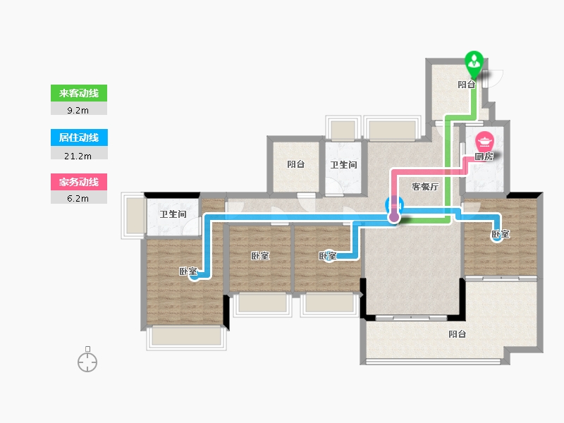 广东省-惠州市-金裕星河丹堤-115.85-户型库-动静线