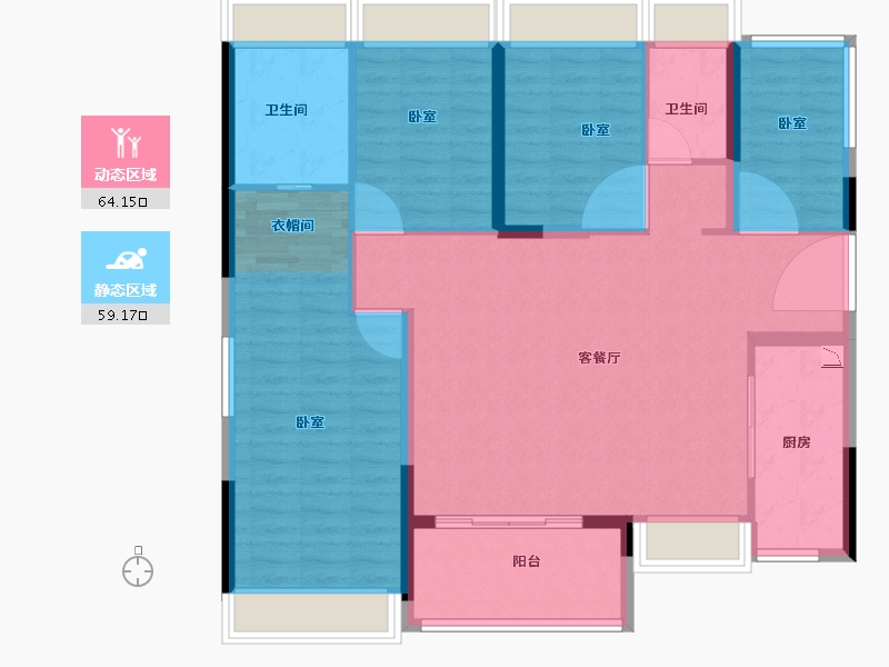 广东省-广州市-越秀·滨湖悦府-112.00-户型库-动静分区