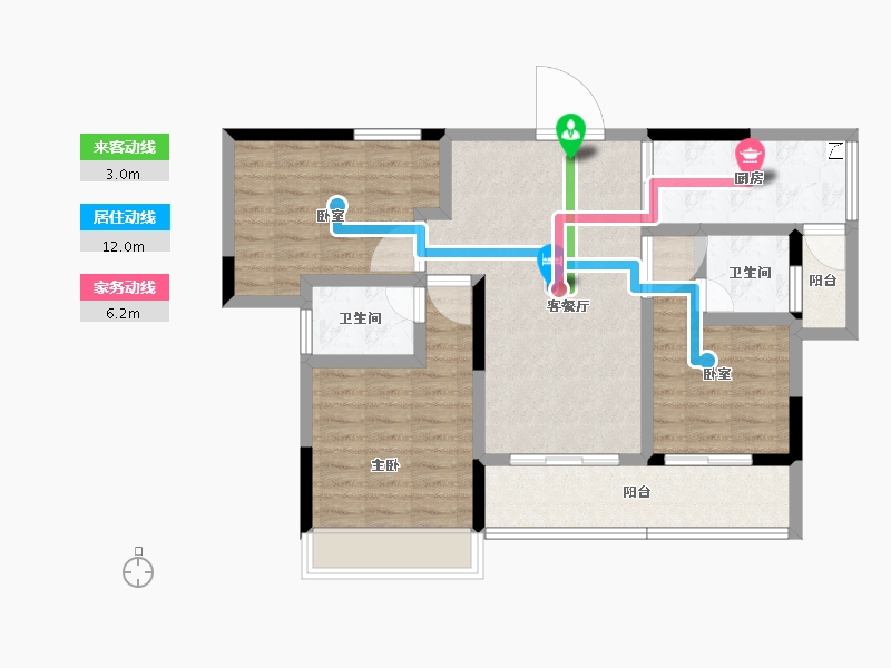 广东省-肇庆市-敏捷水映澜山-84.91-户型库-动静线