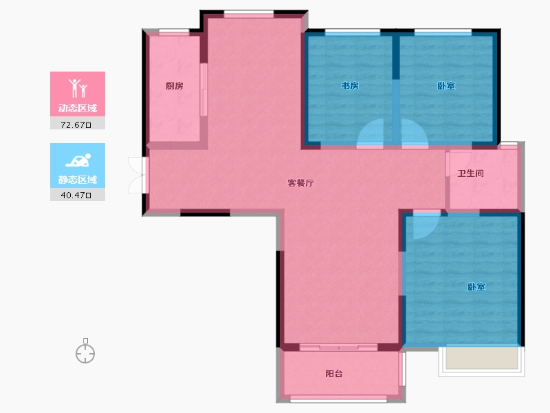 安徽省-六安市-嘉利·学府-101.75-户型库-动静分区