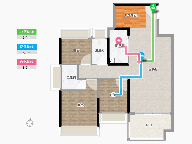 广东省-湛江市-假日名苑-102.73-户型库-动静线