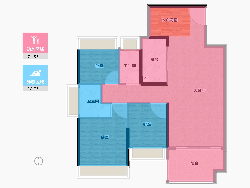 广东省-湛江市-假日名苑-102.73-户型库-动静分区