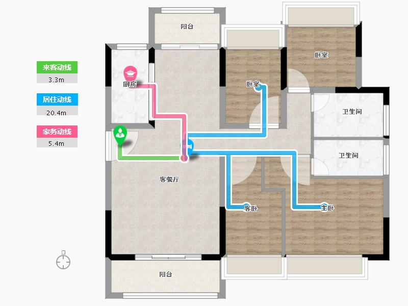 广东省-肇庆市-敏捷水映澜山-111.26-户型库-动静线