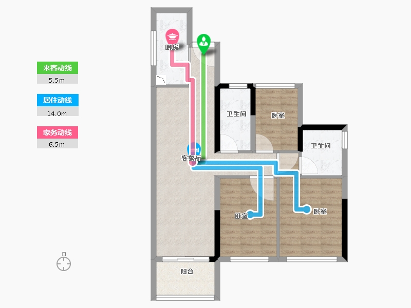 广东省-广州市-越秀·滨湖悦府-79.00-户型库-动静线