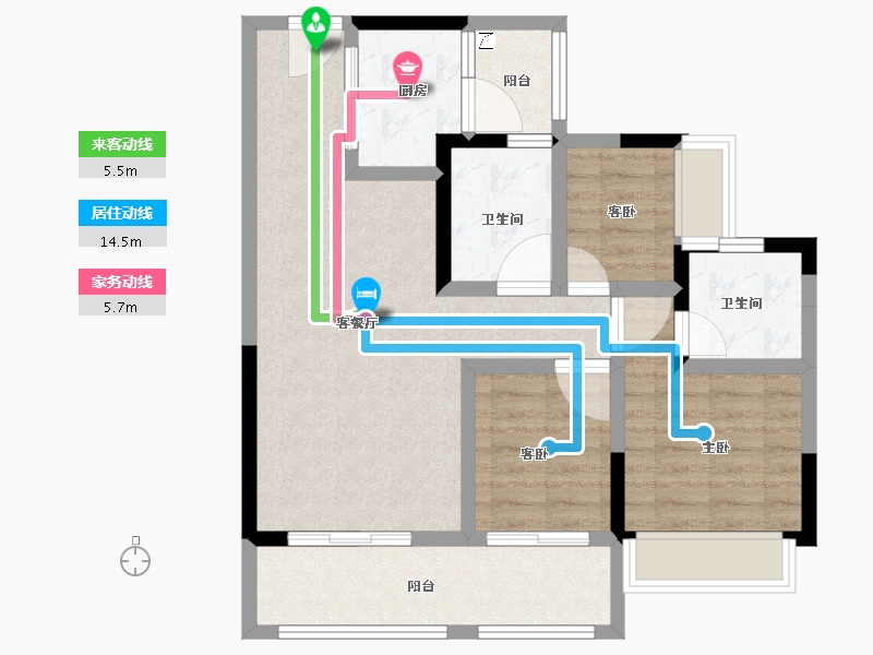 广东省-肇庆市-敏捷水映澜山-77.34-户型库-动静线