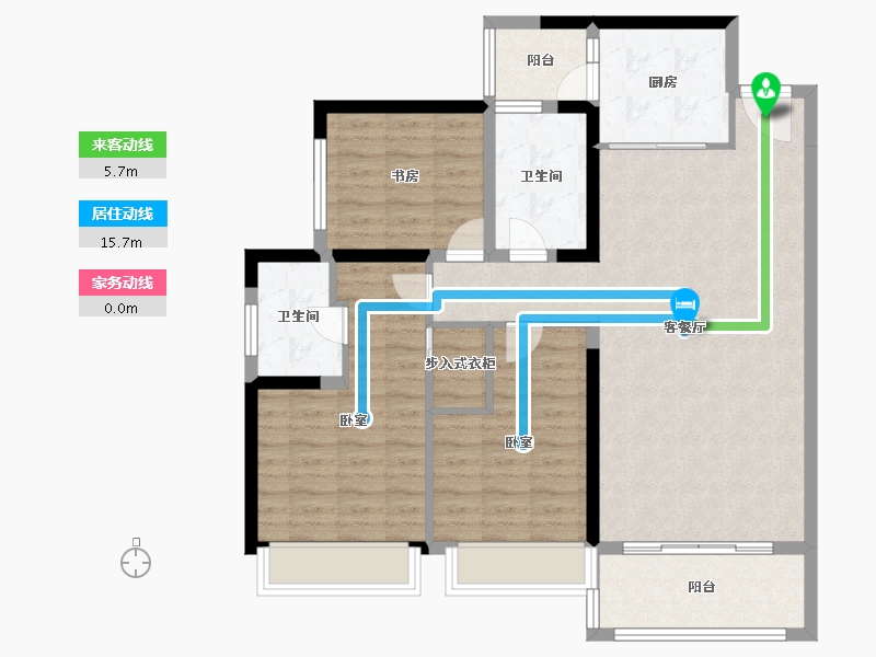 广东省-佛山市-电建地产·洺悦华府-101.25-户型库-动静线